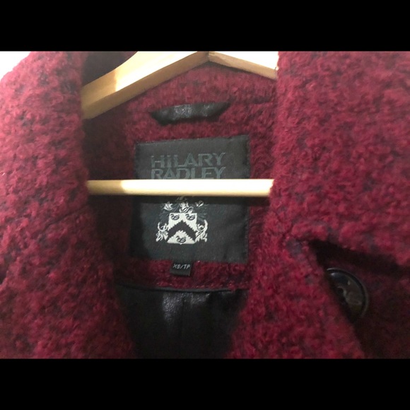 Hilary Radley Boucle Wool Boat Burgundy - Picture 3 of 6